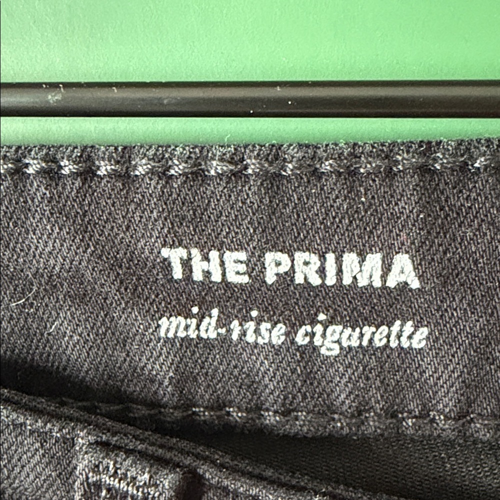 AG Adriano Goldschmied The Prima Mid-Rise Cigarette Womens 29 Black Jeans - Picture 2 of 9